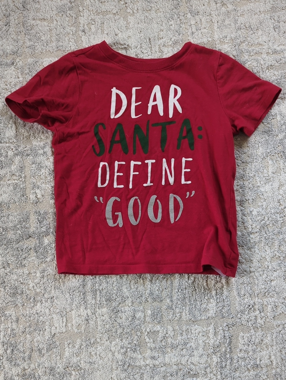 Dear Santa: Define Good Short Sleeve Graphic Tee Size 5T